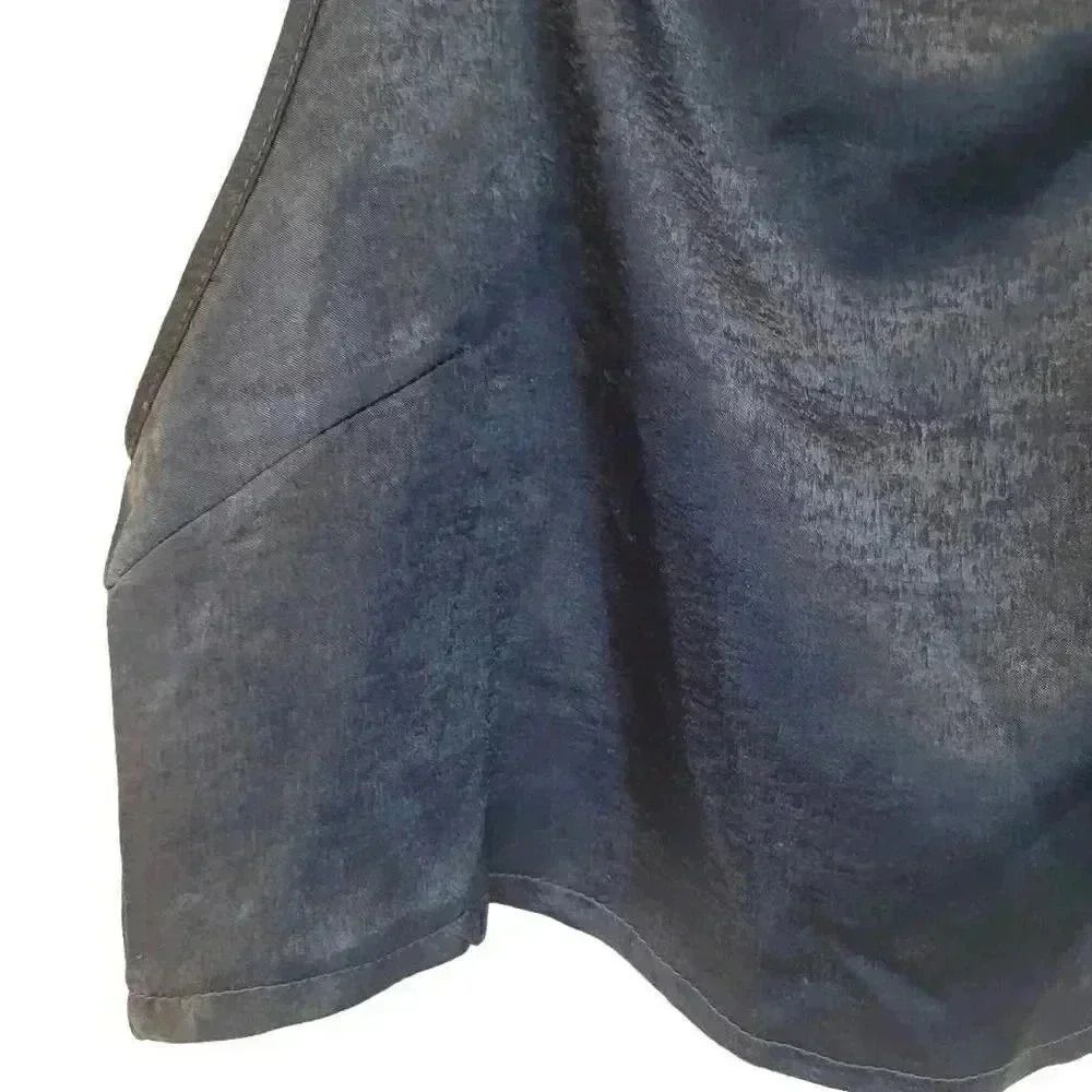 Missguided Women's Steel Blue Shiny Poly Satin Camisole w Adj Straps - Picture 3 of 5